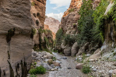 Scenic view of rock formations