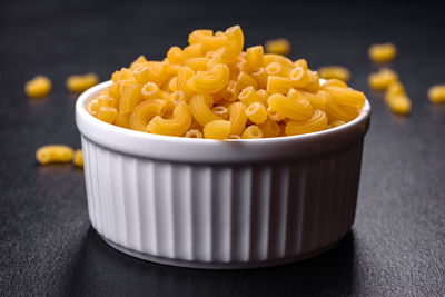 Close-up of pasta in bowl on table