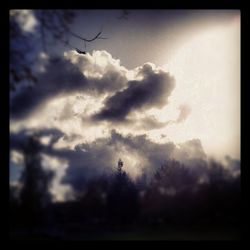 Low angle view of cloudy sky