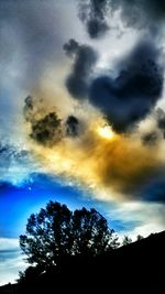 Low angle view of cloudy sky