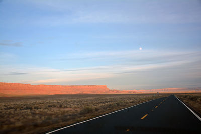 Road against sky