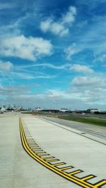 View of airport runway against sky