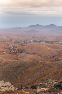 Scenic view of desert against sky