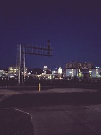 View of illuminated city at night