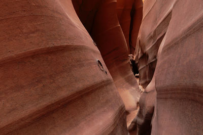 Low angle view of rock formation