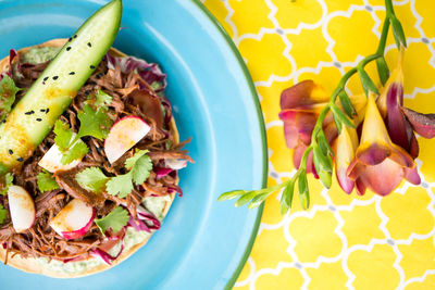 Close-up of food in plate