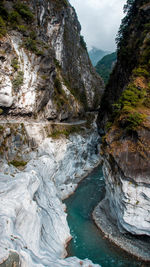 Scenic view of waterfall