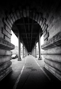 View of empty bridge