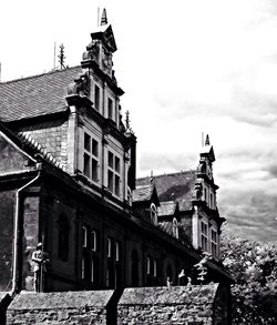 Low angle view of houses against sky