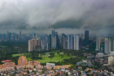 Top view of metro manila