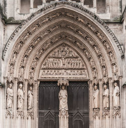 Low angle view of statue of a building