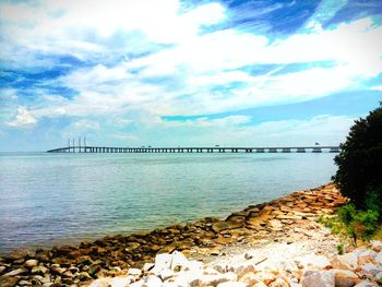 Scenic view of sea against sky