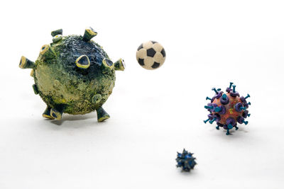 Close-up of toys against the background