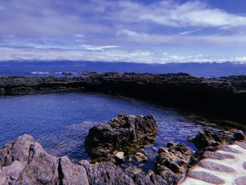 Scenic view of sea against sky