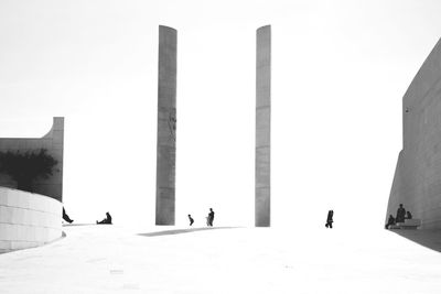 Low angle view of built structure against clear sky