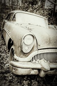 Close-up of old train