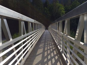 Footbridge amidst trees