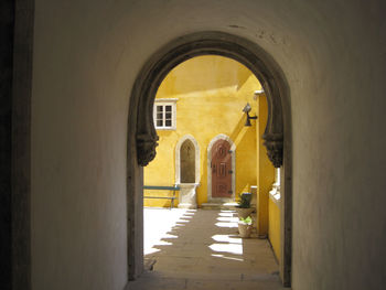 Corridor of historic building