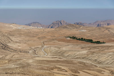 Scenic view of desert against sky