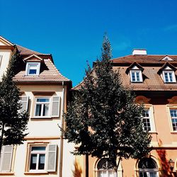 Low angle view of building against clear sky