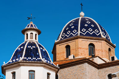 Church of the virgin del consuelo against clear blue sky