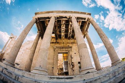 Low angle view of parthenon