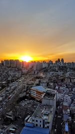 Cityscape at sunset