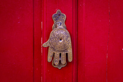 Moroccan style hand of fatima as a door knocker 