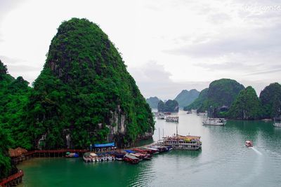 Boats in river