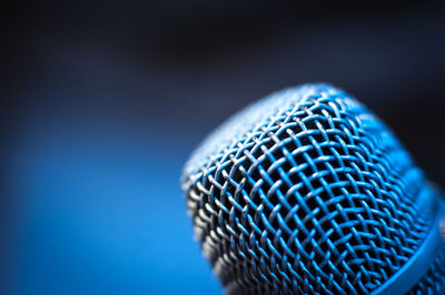 Macro shot of microphone