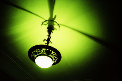 Low angle view of electric lamp