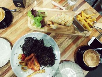 Close-up of food served in plate