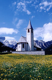 View of church against cloudy sky