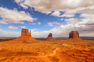 Scenic view of desert against sky