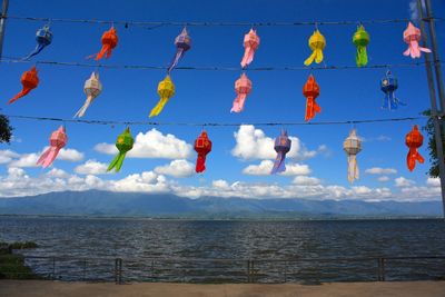 View of sea against clear sky