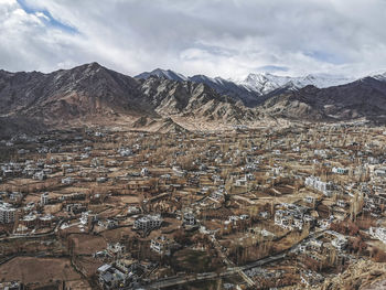 High angle shot of townscape