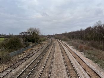 View of railroad tracks against sky