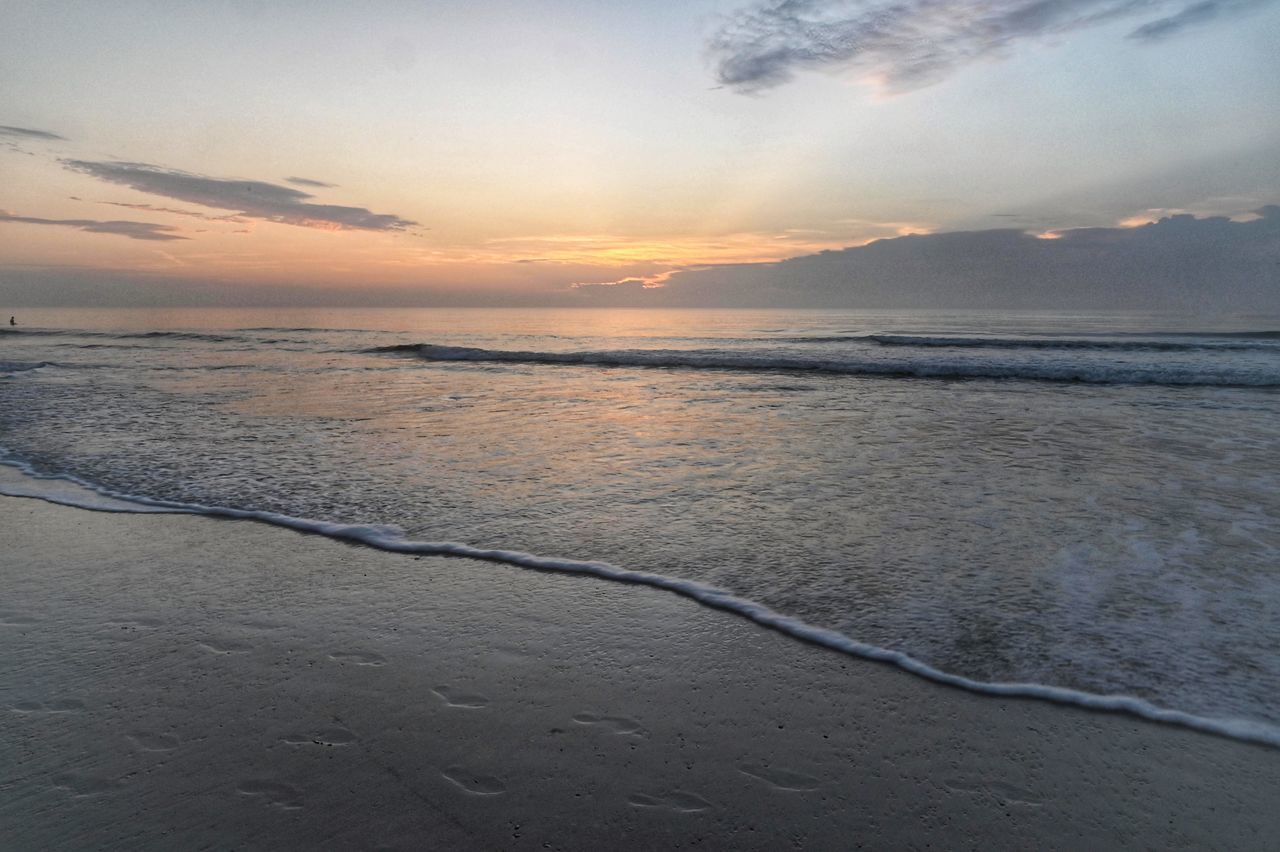 SCENIC VIEW OF SEA DURING SUNSET