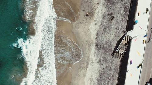 High angle view of beach