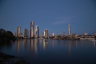 Surfers paradise at dusk, australia.