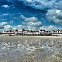 View of sea against cloudy sky