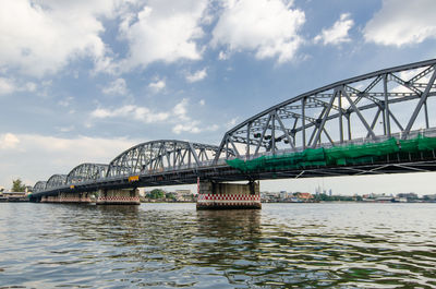 Bridge over river against sky