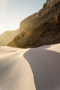 Scenic view of desert against sky