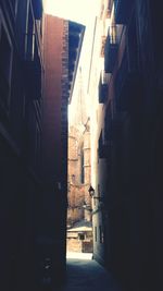 Narrow alley in city