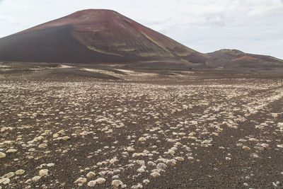 Scenic view of desert against sky