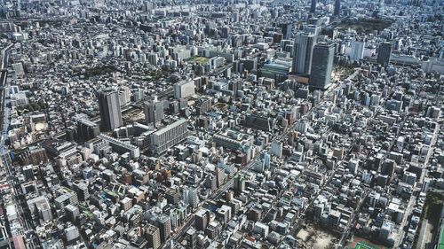 High angle view of cityscape