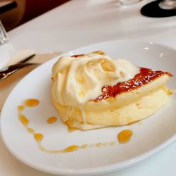 High angle view of cake in plate