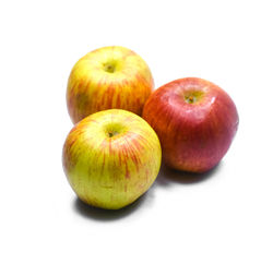 Close-up of apple against white background