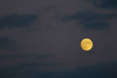 Low angle view of moon in sky