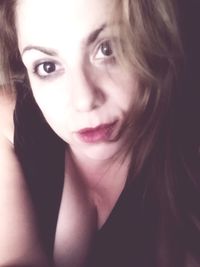 Close-up portrait of woman